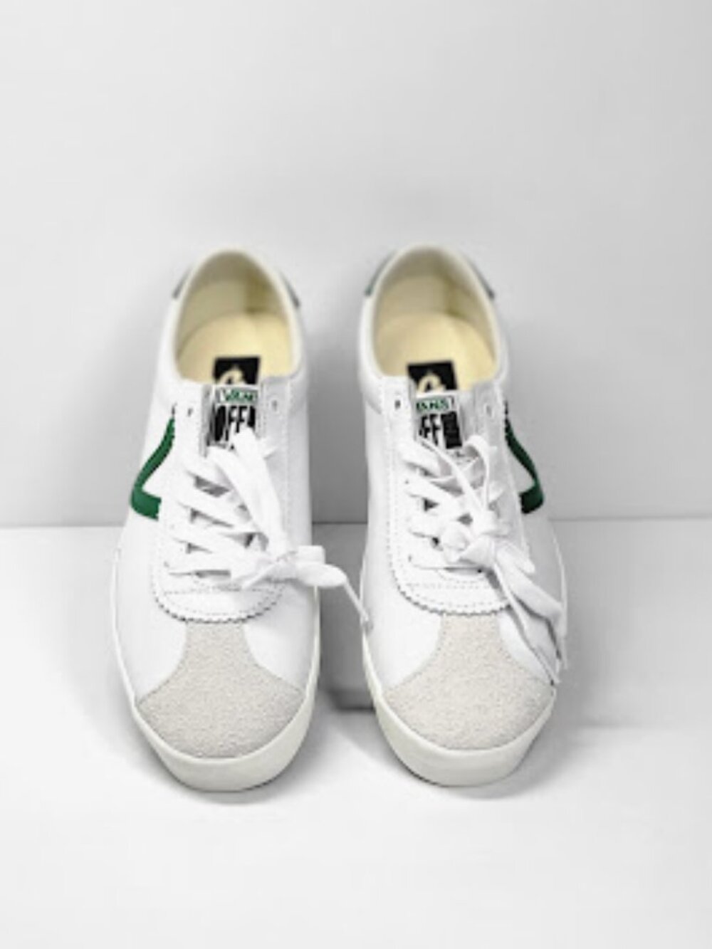 VANS Premium Sport Low 73 Shoes White Green leather Sneakers Sz M8.5 / W10 NWOB - Picture 2 of 8